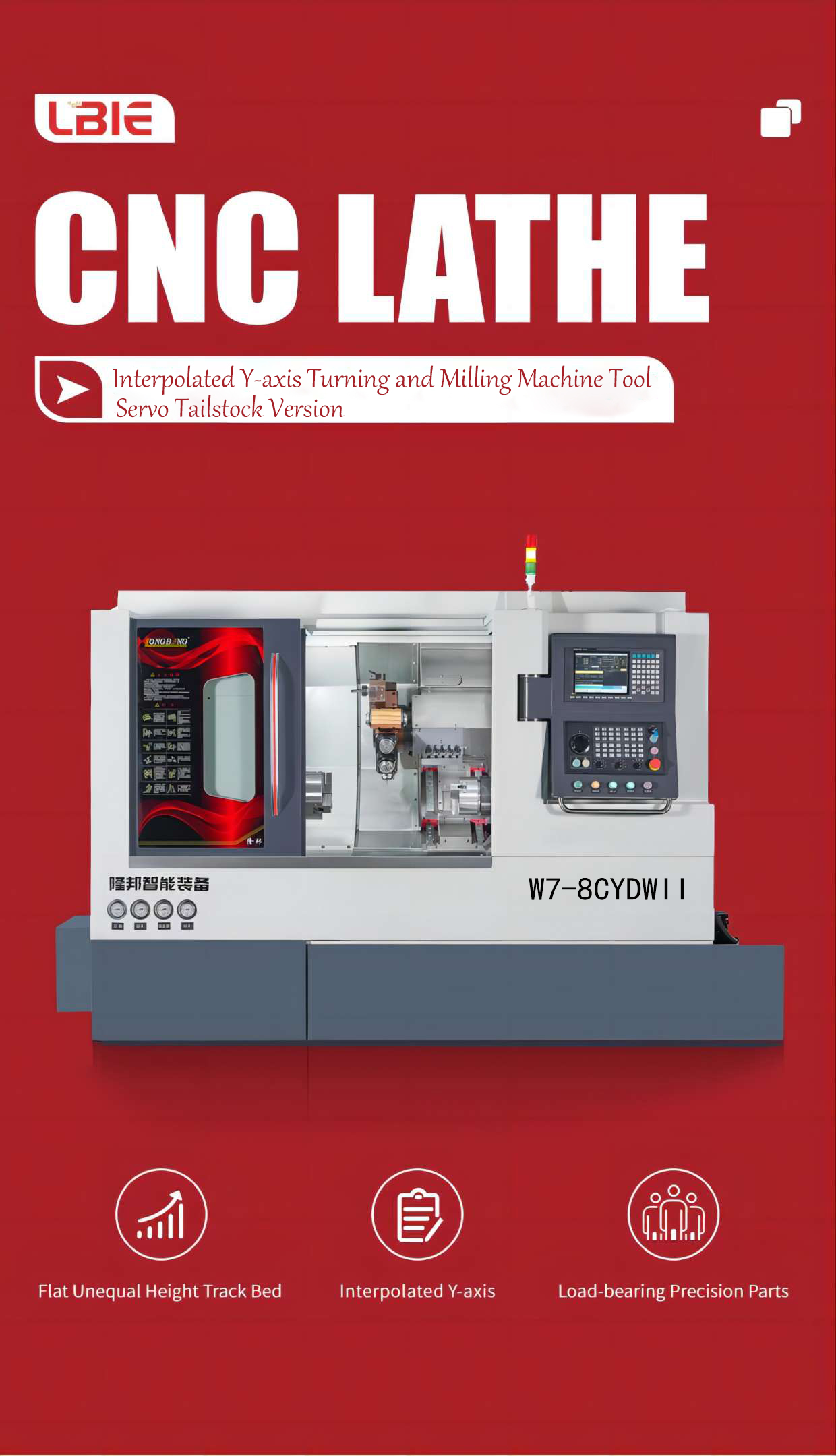550mm Length 6 Axis Milling And Turning Machine With Y Axis Machine Cnc Lathe