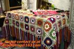 rustic handmade knitted crochet towel blanket carpet tablecrochet blanket sofa