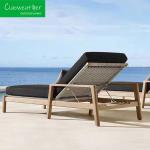 Outdoor Pool Teak Sun Lounge Chair Modern Design for Hotel Restaurant Banquet