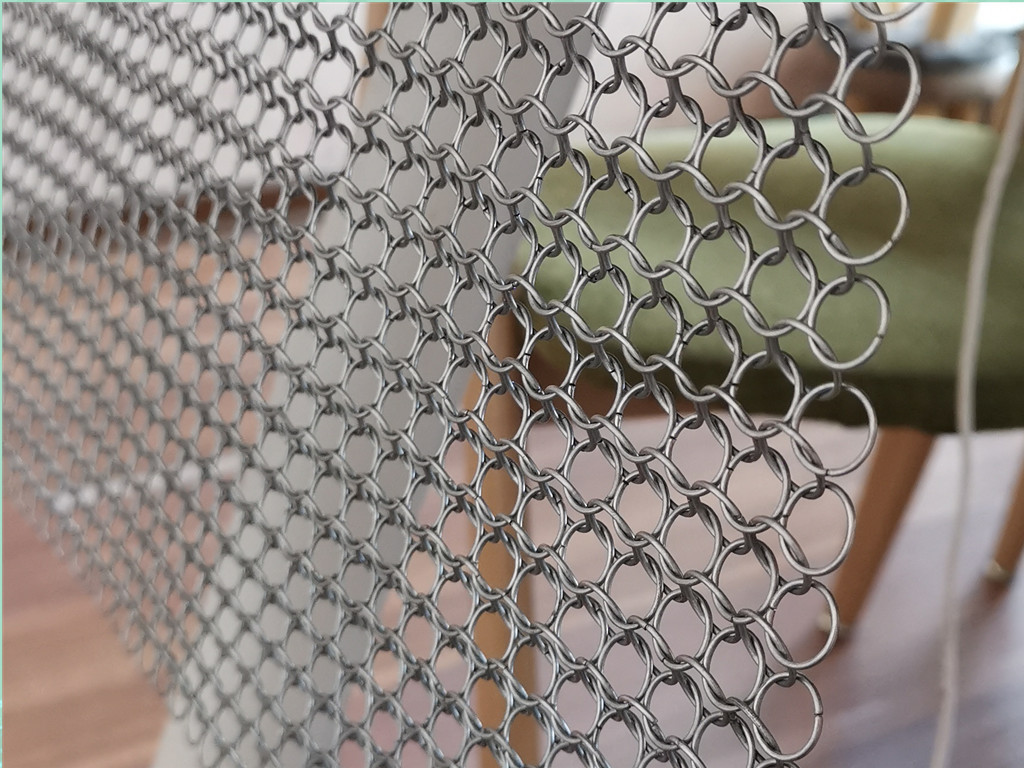 Chainmail Welded Pvd Metal Ring Mesh For Facade Decoration