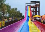 Excited Large Outdoor Rainbow Water Slide Weather Resistance