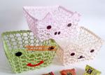 Handmade Craft Stiffened Cotton Crochet Home Decorative Candy Basket Baby Photo