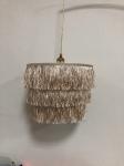 Gold Collapsible Tassel Fringe Lampshade 300*220MM Chandelie