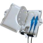 2Port Fiber Optic Terminal Box FTTH Outdoor/Indoor PC ABS Material Light Gray