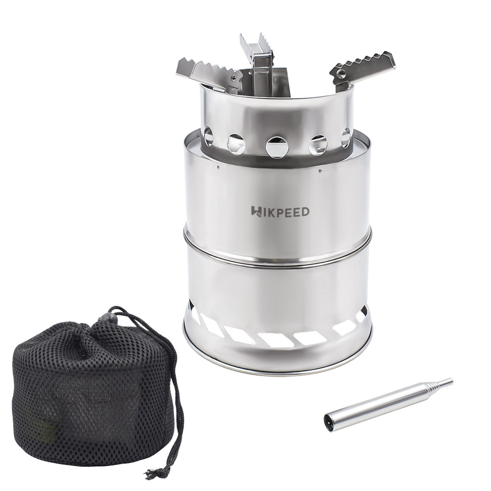 5.1"X7.7" SS Backpacking Stove Collapsible For Camp