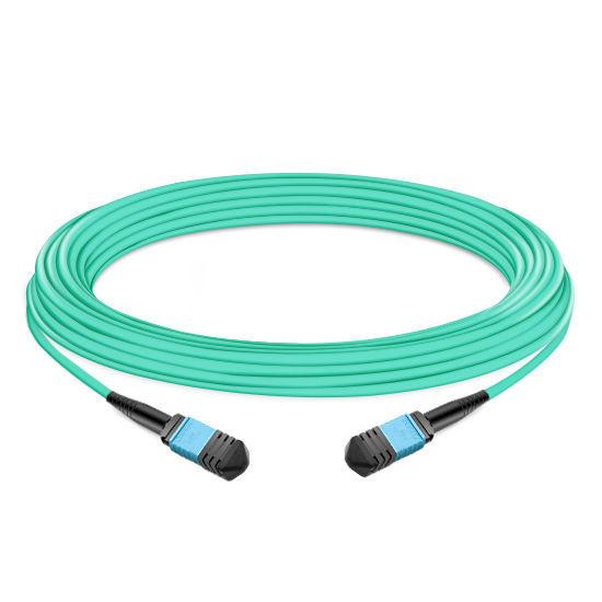 7m (23ft) 12 Fibers Female to Female MPO Trunk Cable Polarity B LSZH OM3 50/125