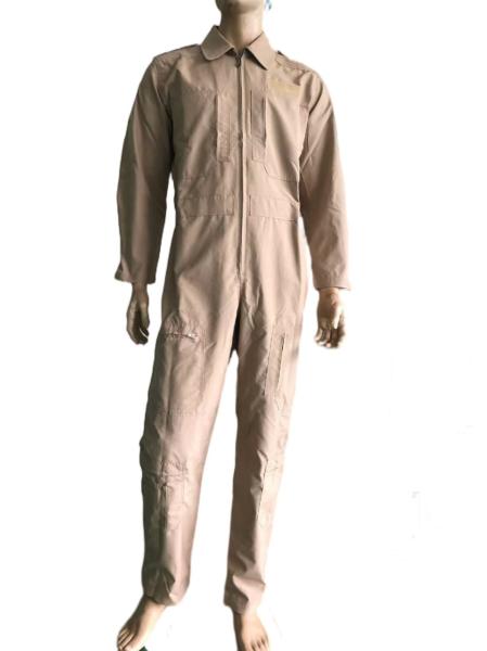 One Piece Khaki Military Uniform Clothing Ripstop Flame Retardant For Electric