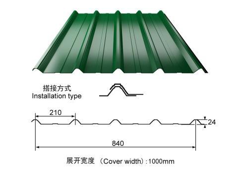 Mitsubishi PLC Metal Roof Roll Forming Machine Automatic Cutting for Roofing