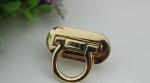 Popular fashion simple design oval shape zinc alloy nickel color metal locks for
