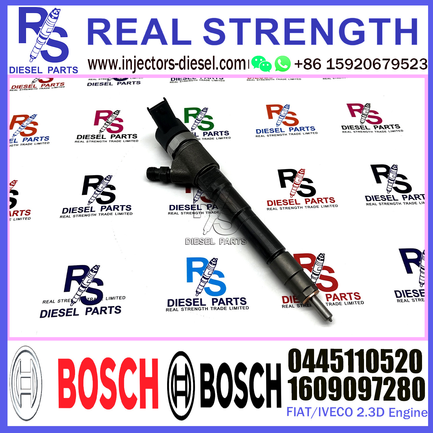 BOSCH Common Fuel Diesel Injector 0445110418 0445110520 0986435212 1609097280 504389548 for FIAT/IVECO 2.3D Engine