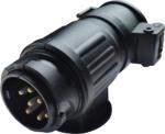 Black Trailer Electrical Plug Socket Truck Heavy Duty 7 Pin Trailer Plug