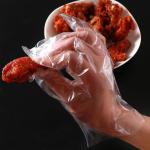 Restaurant Home Service Cleaning Disposable Plastic Gloves / Lightweight