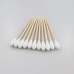 Mini Wooden Medical Cotton Buds , Long Stick Cotton Swabs Fluorescent Free