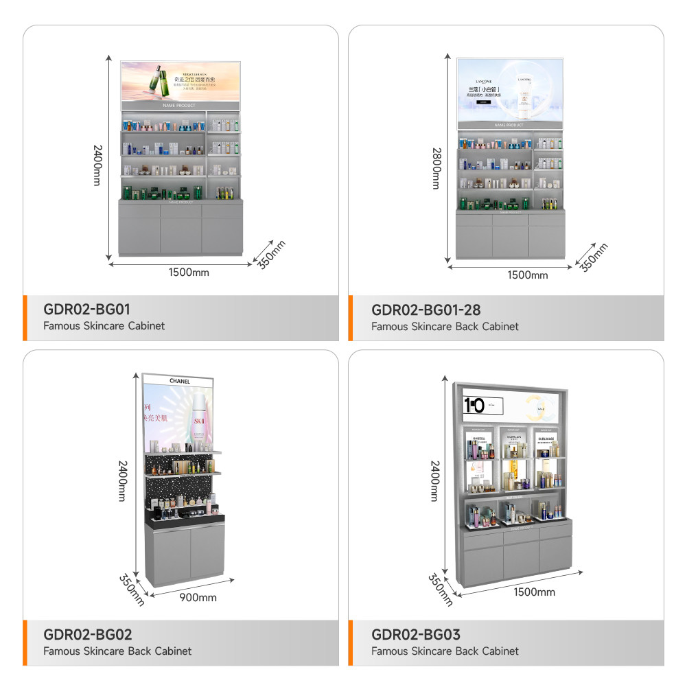 Mom & Baby Store Showcase Grey Lingerie Back Cabinet With Iron Bars For Retail Shop Design And Branding Display Stand