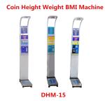 Coin Operated Digital Body Weight Scale With Height Measurement 0.1cm 0.5kg