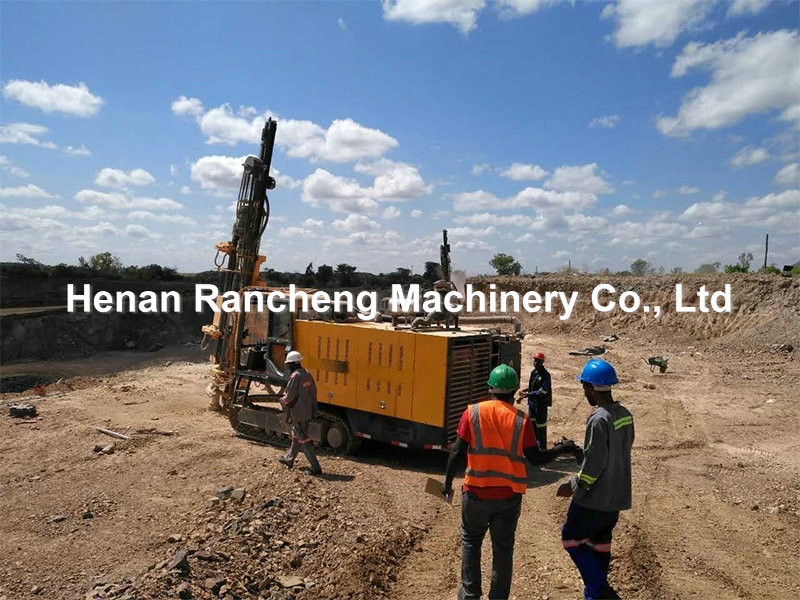 Crawler Type Rock DTH Drill Rig Machine 32m Drilling Depth 242KW Cummins Engine