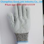 Cow Split Leather Cut Resistant HPPE Anti Cut 13G Thickened Finger Covered