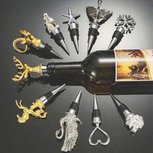 Wholesale Animal Head Wine Stopper Custom Logo Zinc Alloy Metal Champagne Stopper from china suppliers
