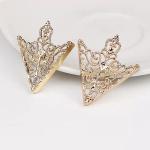 Crown Suit Collar Pin , Collar Clips For Men'S Shirts Hollowed Out Pattern OEM