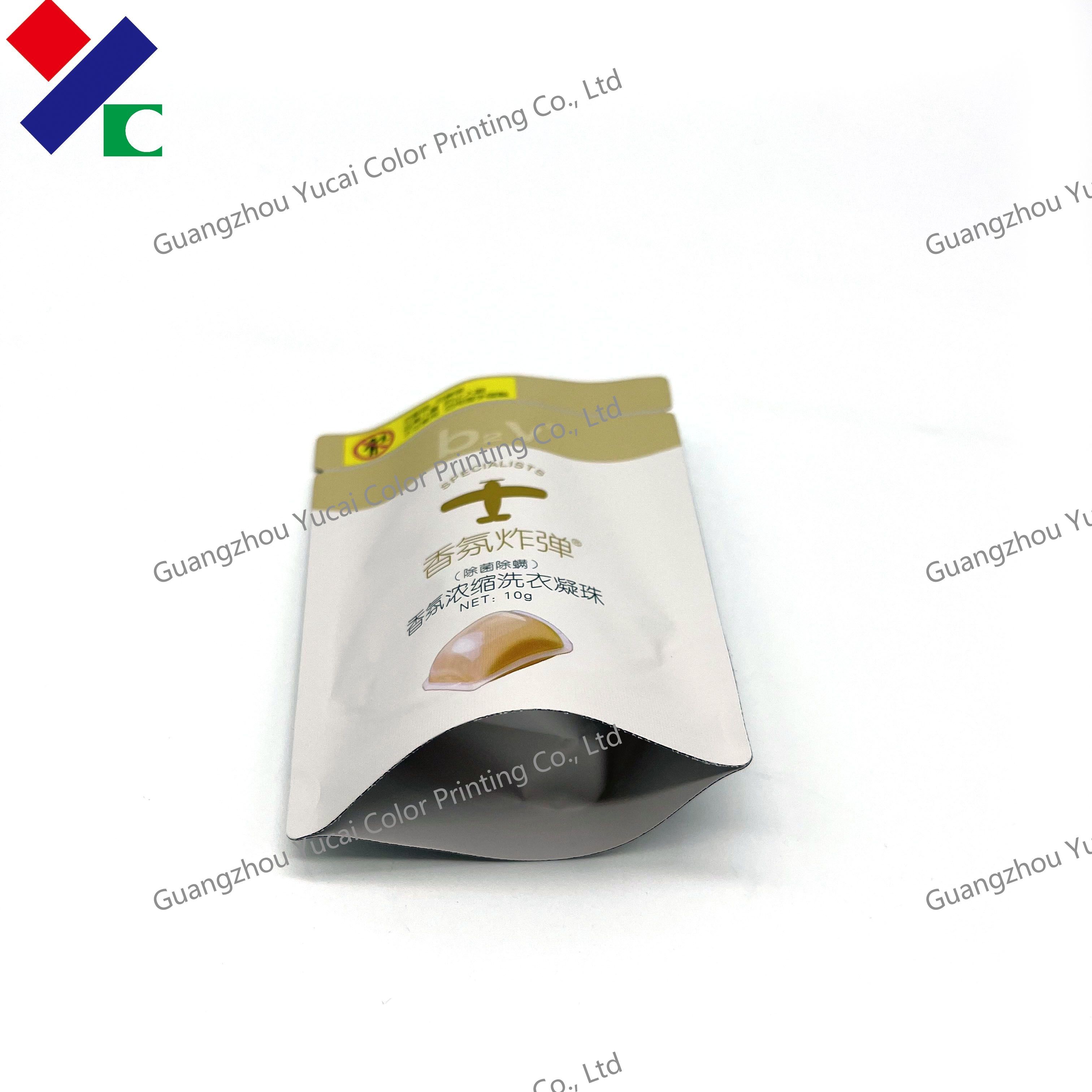 Logo Printed CMYK Laundry Detergent Bags Liquid Soap Doypack Pouch