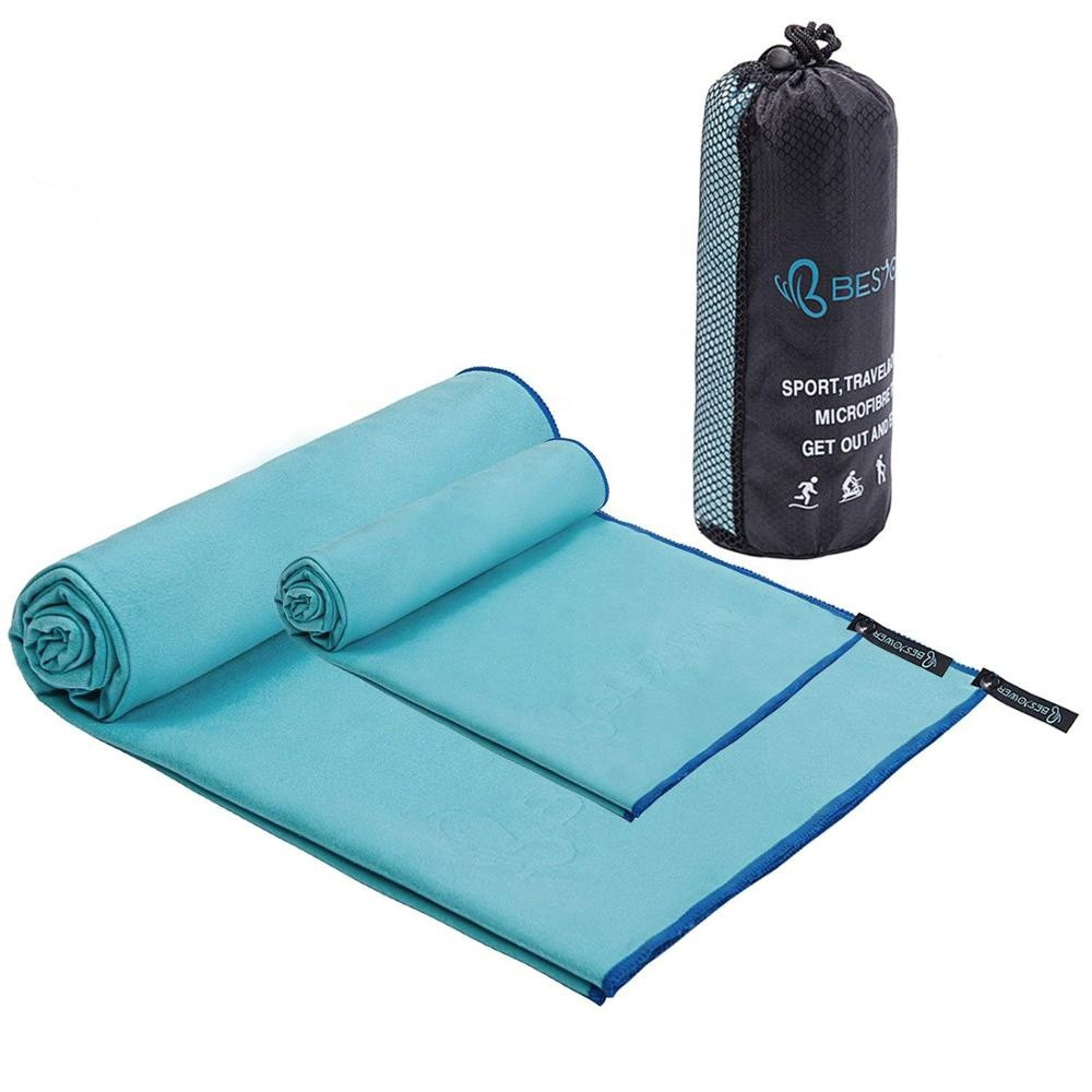 Quick Dry Suede Microfiber Gym Towel Swimming Microfibre Towel 100% Polyester