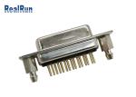 Straight DP 15 Pin PCB 1000VAC D SUB Connector Male Female PBT