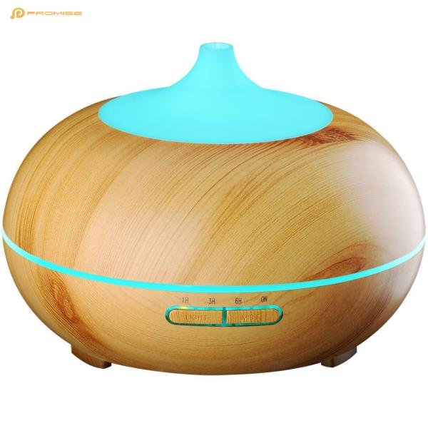 300ml Ultrasonic Perfume Wooden Aroma Humidifier Night Light Essential Oil