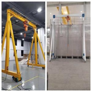 Wholesale Mobile Aluminum Alloy Used electric Portable Gantry Crane With Chain Hoist 3T 5T from china suppliers
