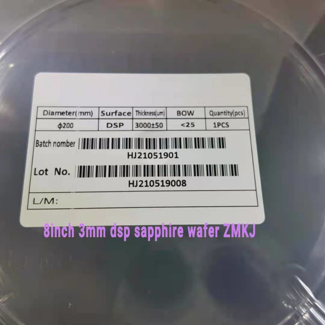 8Inch DSP 3mm Thickness Sapphire Crystal window sapphire wafers