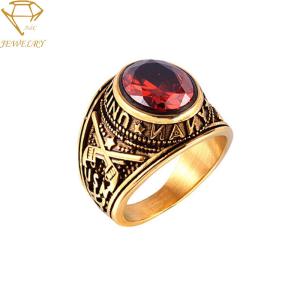 Wholesale Antique Navy Gold Stainless Steel Military Rings from china suppliers