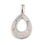 Girl Meander Natural Blue Greek Opal Pendant With 925 Sterling Silver