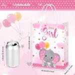 Custom Colorful Cartoon Animal Child Toy Pink Girl Kraft Paper Bag for Baby