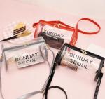 Cylinder Shape PVC Gift Bags Plastic Security For Cosmetic Packaging