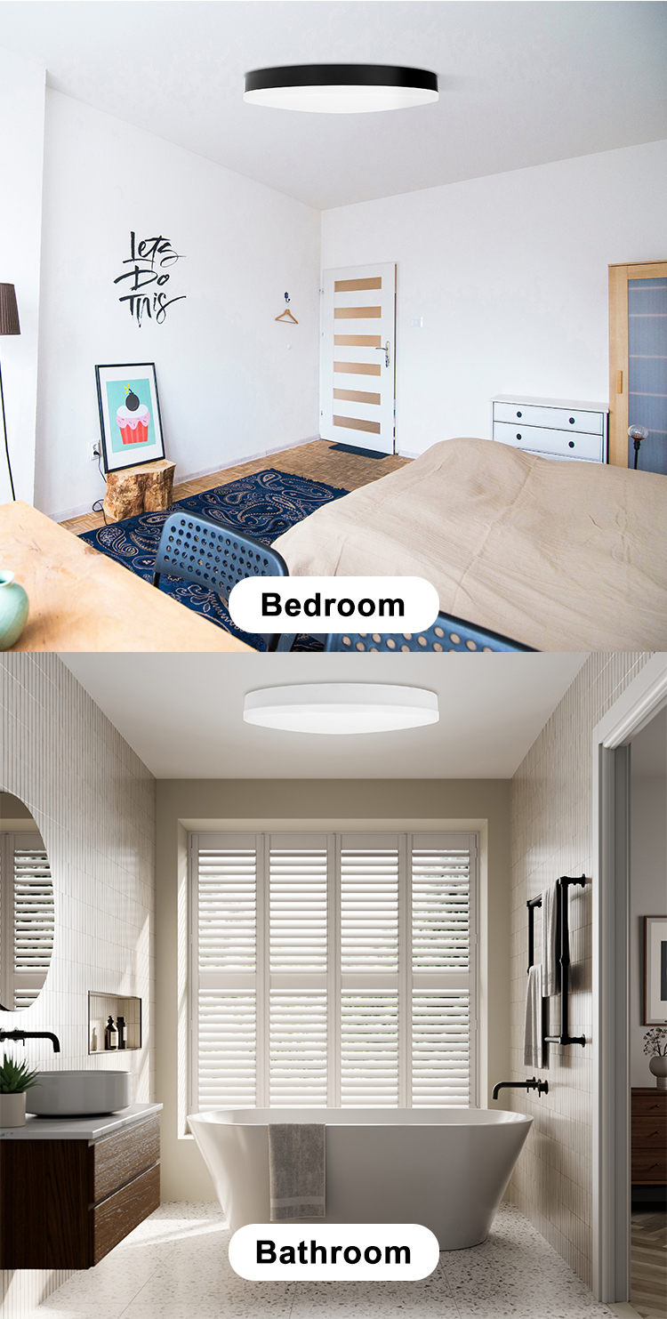 15W 28W Round Sensor Ceiling Light IP54 Dimmable Motion Activated Ceiling Light