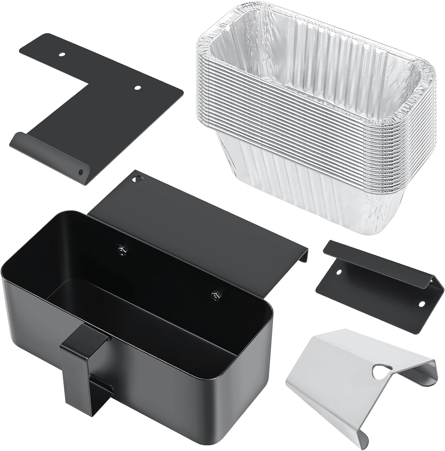 Grill Grease Collection Pan for Flat Top Grill Neatening/Storage Accessory Bundle