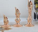 Corrosion Proof 19cm Height Rustic Metal Candle Holders