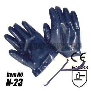 Wholesale Cotton Nitrile Industrial Gloves, Fully Coated, Safety Cuff from china suppliers