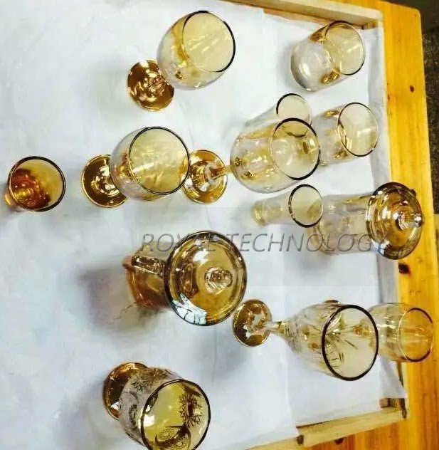 Gold Magnetron Sputtering coating machine on glass, metal chips, 24K gold PVD deposition System