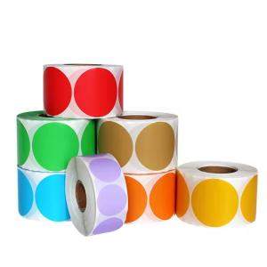 Wholesale Thermal Colored Label Rectangle Self Adhesive Printable Thermal Blank Label Roll from china suppliers