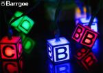 Creative Letter Solar Powered Outdoor Christmas String Lights Waterproof Plastic