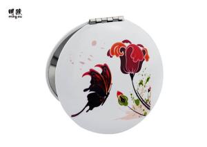 Wholesale Beautiful Flower Printed Customized Small Compact Mirrors For Bridesmaids from china suppliers