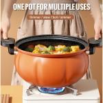 Large Capacity 8L Micro Pressure Pot Maifan Stone Non Stick Coating