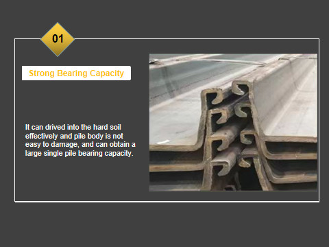S275 U Shaped Steel Sheet Pile S355 S390 S430 SY295 SY390 16mm