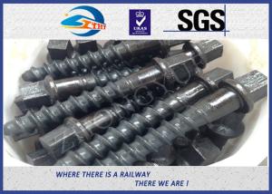 Wholesale Customized 35# 45# Railroad Screw Spike For Railway Fastening System Construction from china suppliers