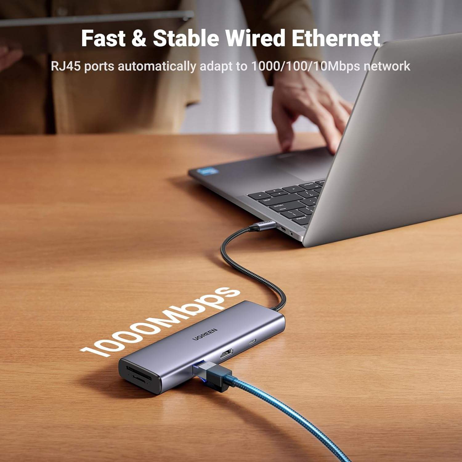 Revodok 9 in 1 USB C Hub Gigabit Ethernet Adapter 100W PD Charging,USB A&C Data Ports, SD/TF Card Reader
