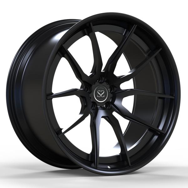 21 Inch Satin Black Deep Concave Rims For Rs6 2 Piece Forged Aluminum Wheel