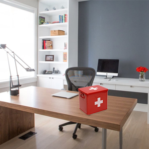 office medicine cabinet Outdoor Medicine Cabinet Red Stainless Steel First Aid Kit 