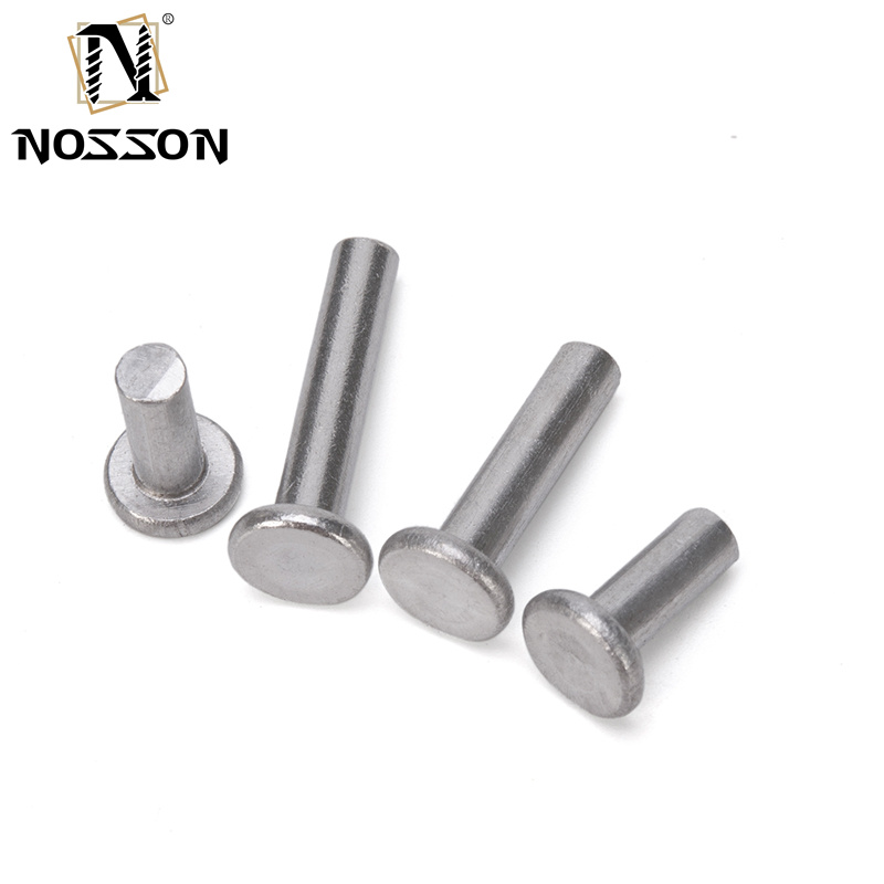 Customizable Brass Flat Head Solid/semi-tubular Rivet Din302/din124 Bright Finish for Your Personalized Requirements