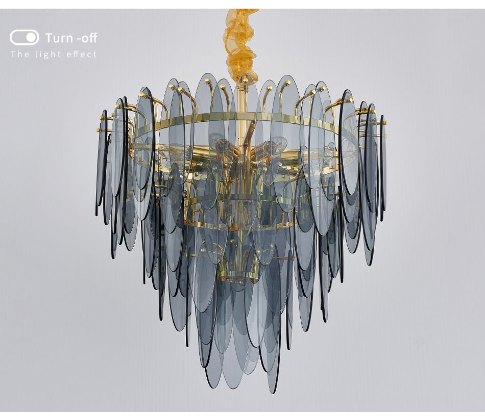 Round Multilayer Crystal Chandelier for Living Room Dining Room kitchen pendant light(WH-CY-237)