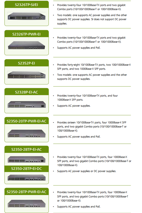 huawei quidway s2300 series ethernet switch